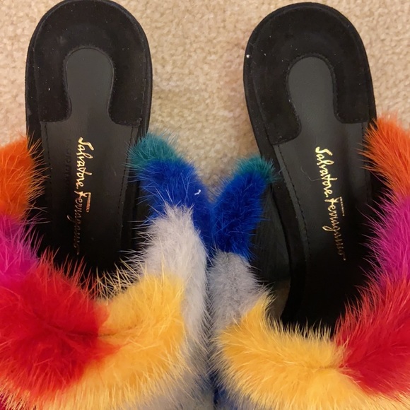 Salvatore Ferragamo belluno rainbow mink - Picture 2 of 11